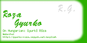 roza gyurko business card